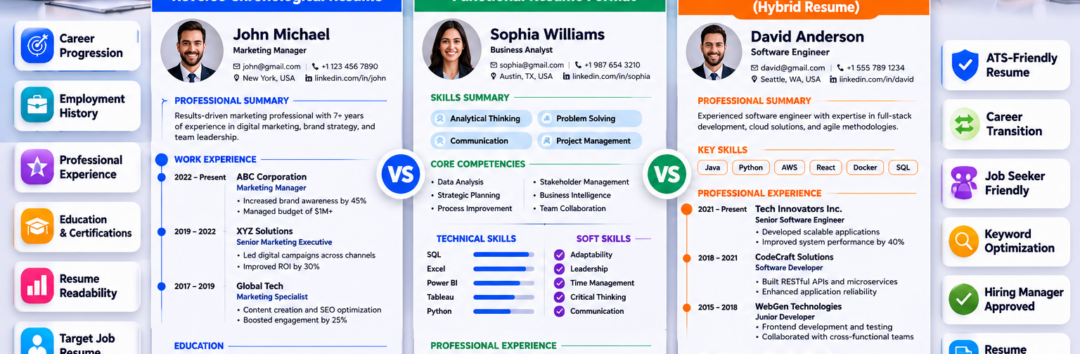 Chronological vs Functional vs Combination Resume