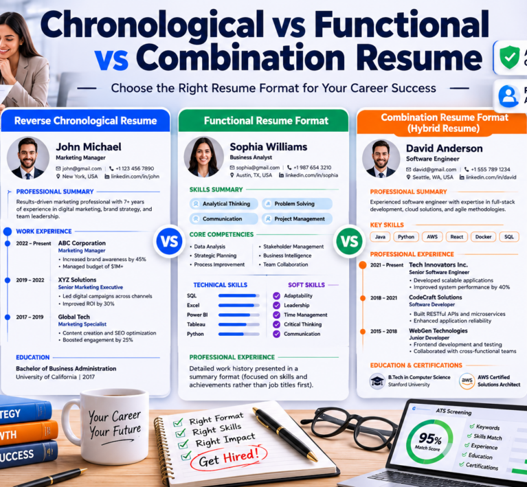 Chronological vs Functional vs Combination Resume